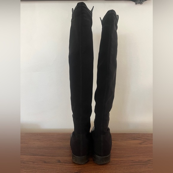 Stuart Weitzman Black #5050 Over The Knee Boot Scuffs Size 5.5 Chic Gossip Girl - Picture 7 of 11